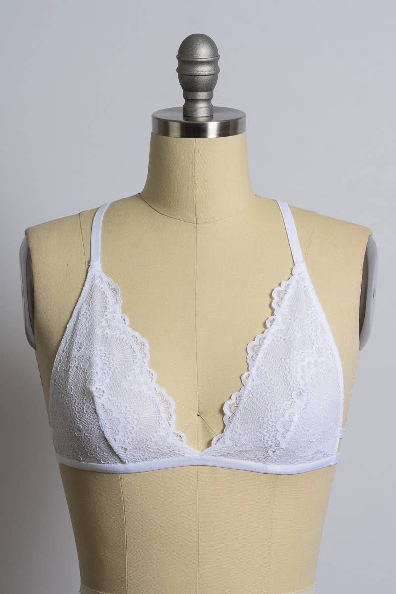 Flirty Triangle Lace Bralette – Y-Back Chic △