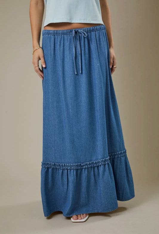 Denim Maxi Skirt