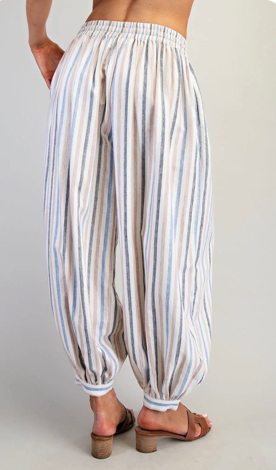 Ocean Breeze Stripe Balloon Joggers
