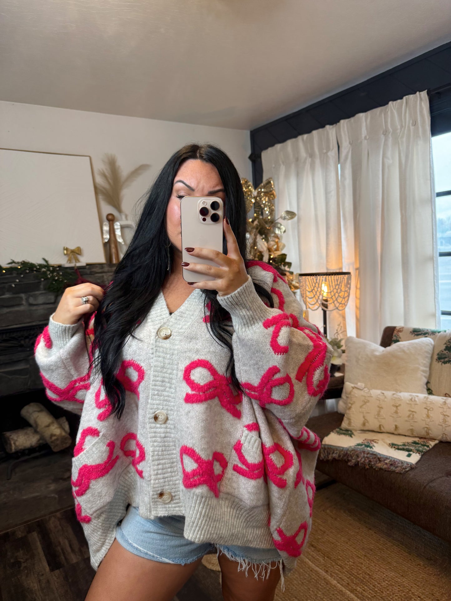 Oversized Ribbon Cardigan