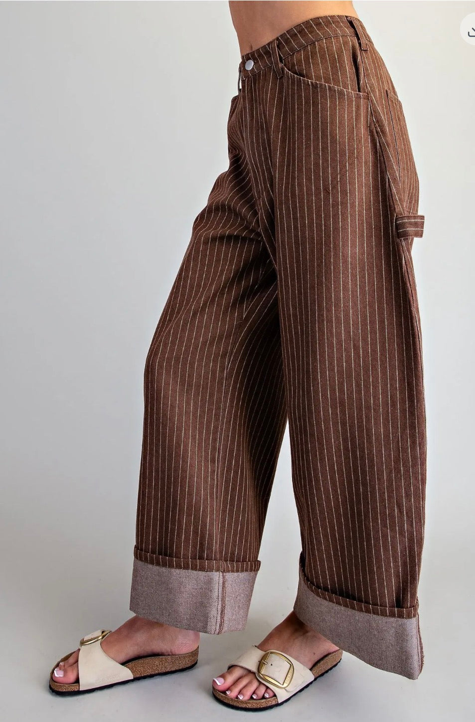 Coco Striped Cuff Pants