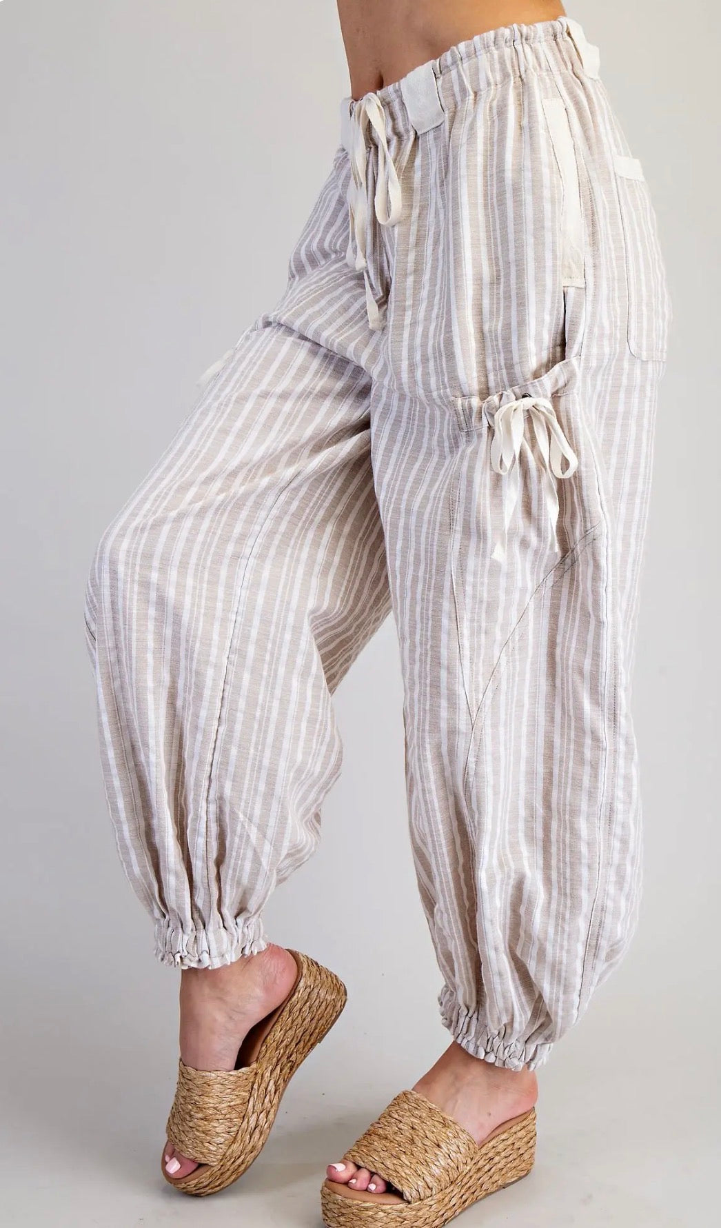 Neutral Stripe Jogger Pants