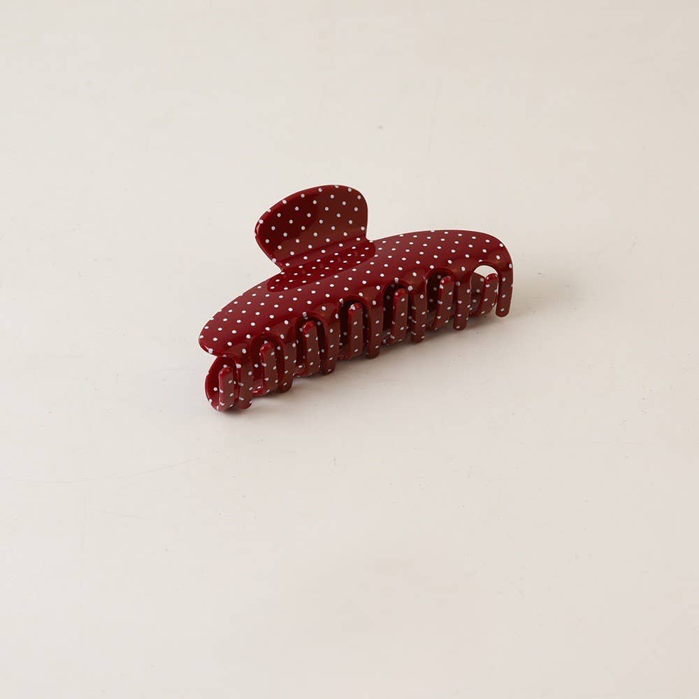 Stylish Polka Dot Half-Moon Arc Hair Claw