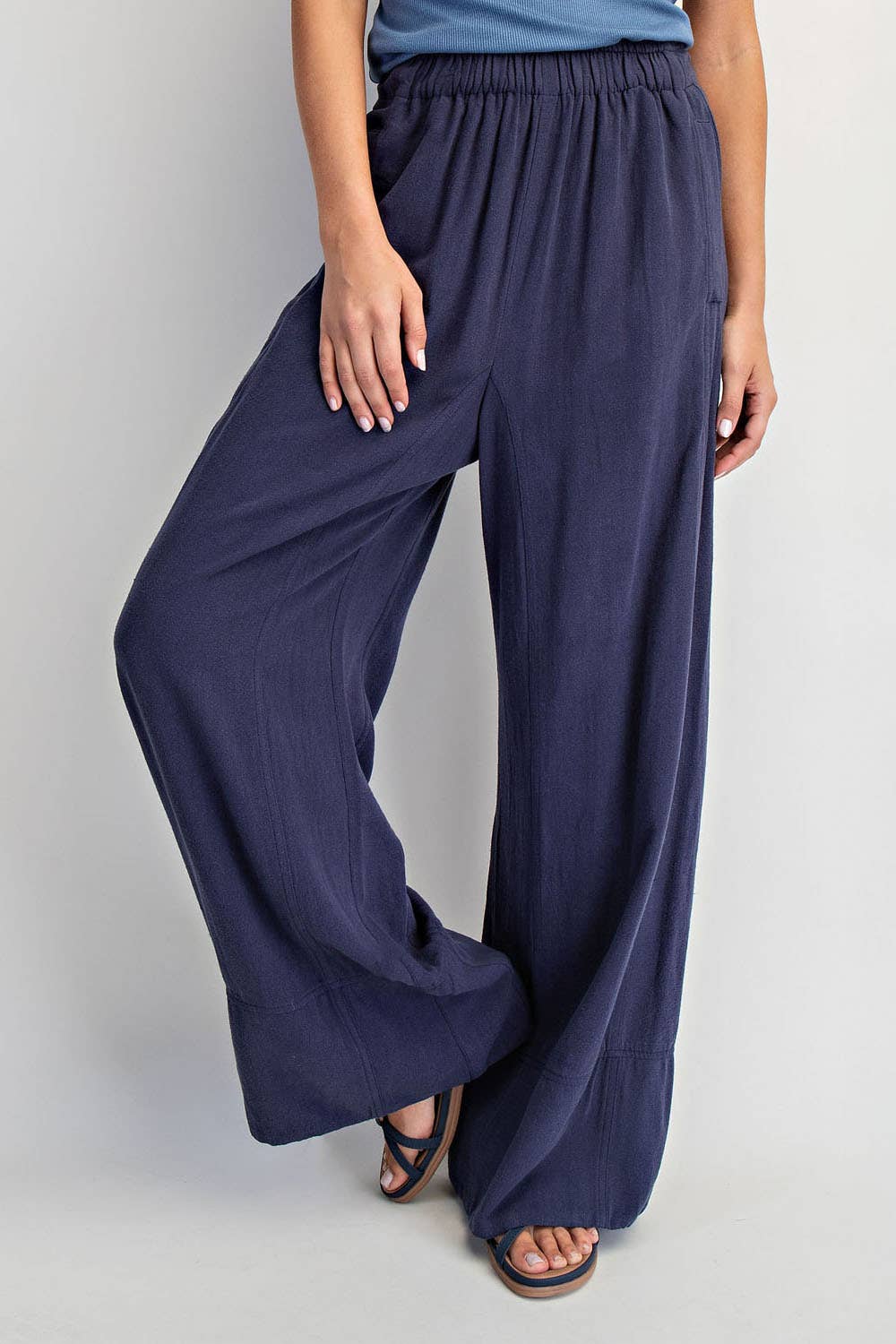LINEN PULL ON PANTS