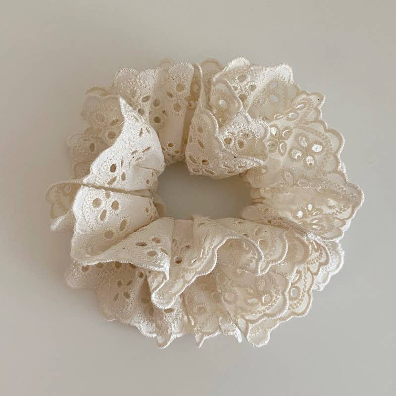 Oversized Large Ruffle Frilly Lace giant scrunchies