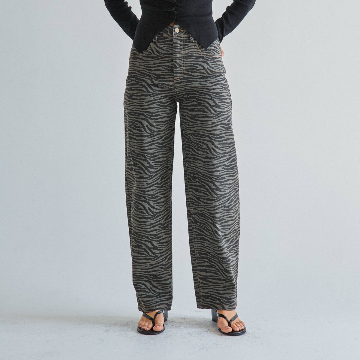 Zannie Zebra Straight Barrel pants