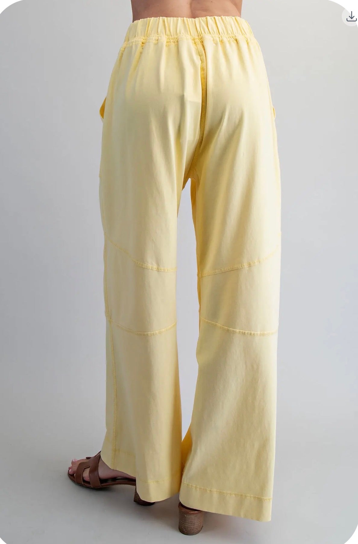 Banana Exposed Seam Wide Leg Pants