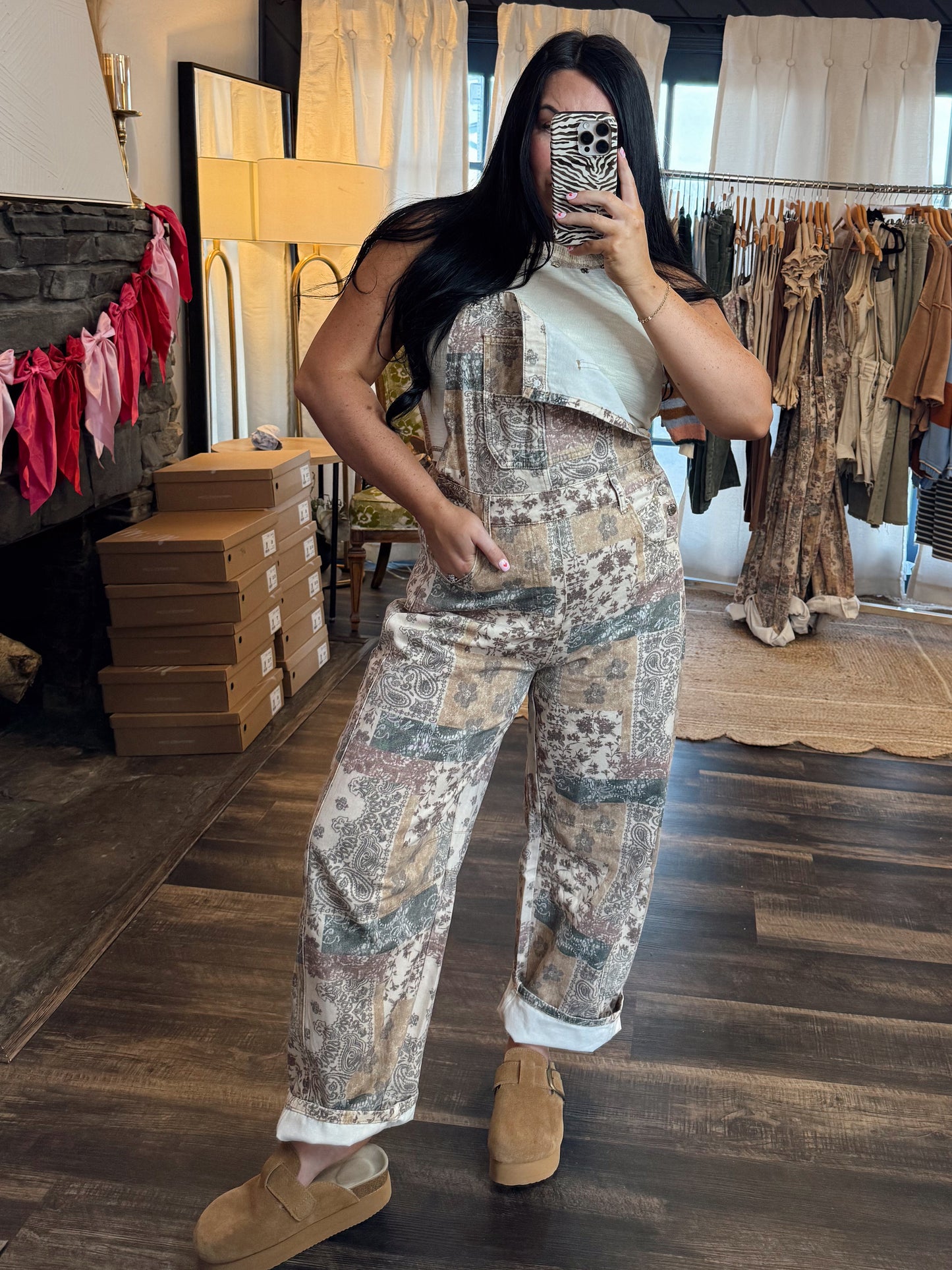 Vintage Boho Denim Overall