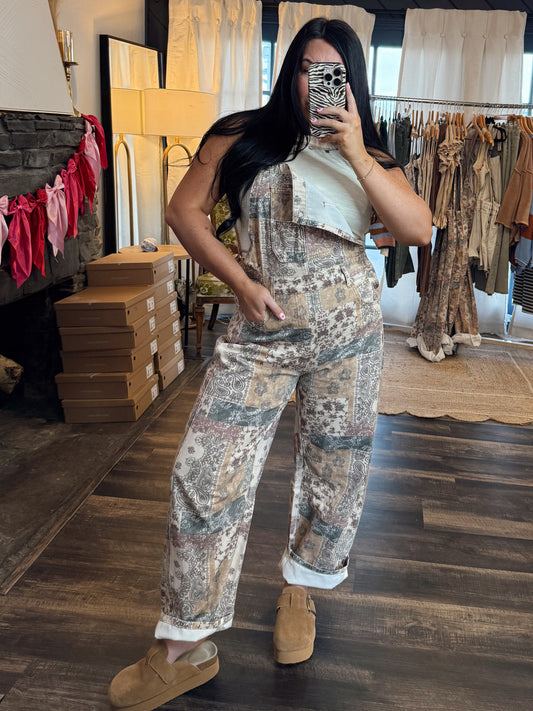 Vintage Boho Denim Overall