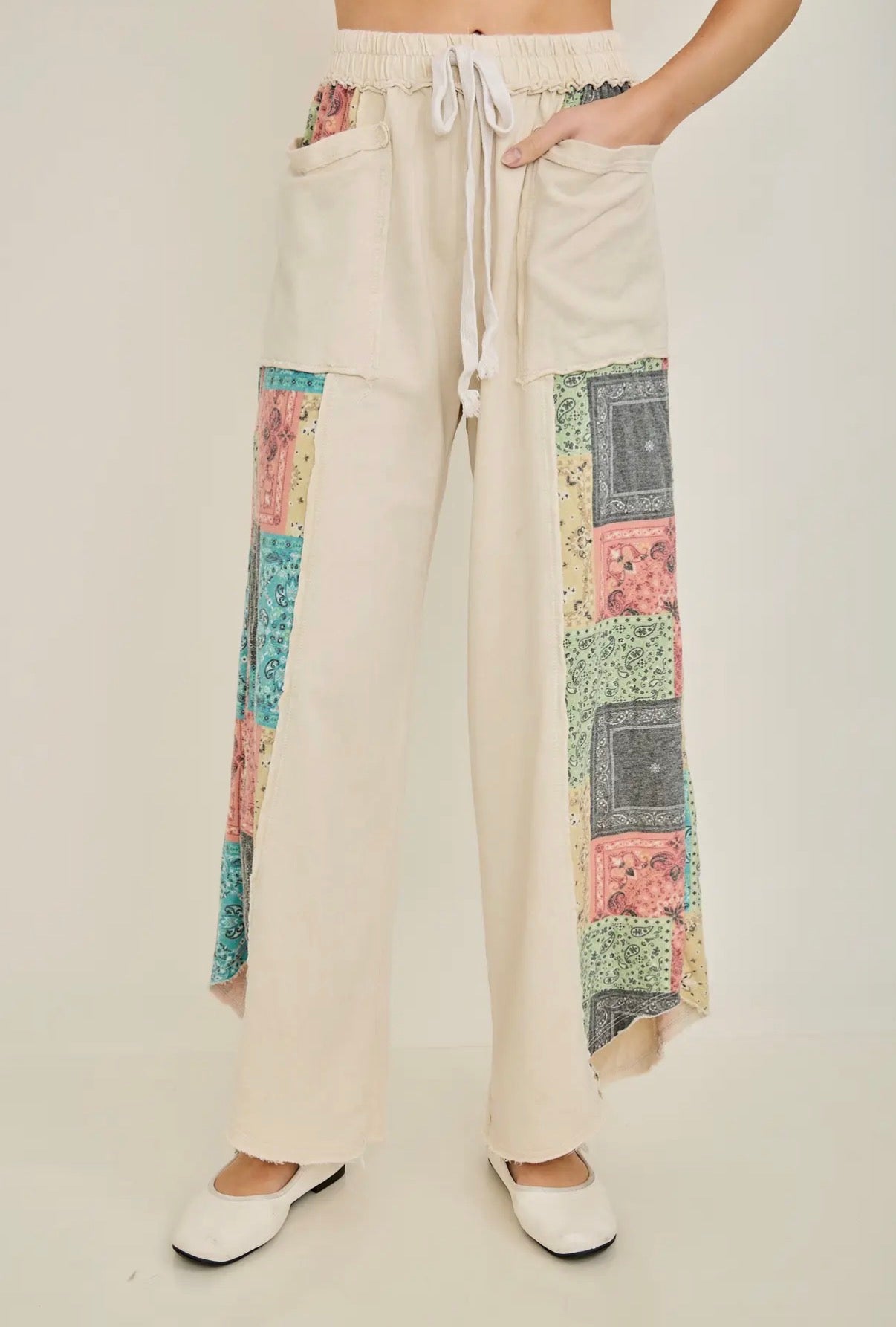Paisley Cropped Pants