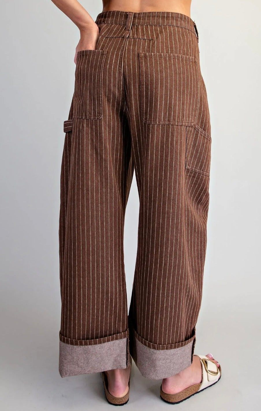 Coco Striped Cuff Pants