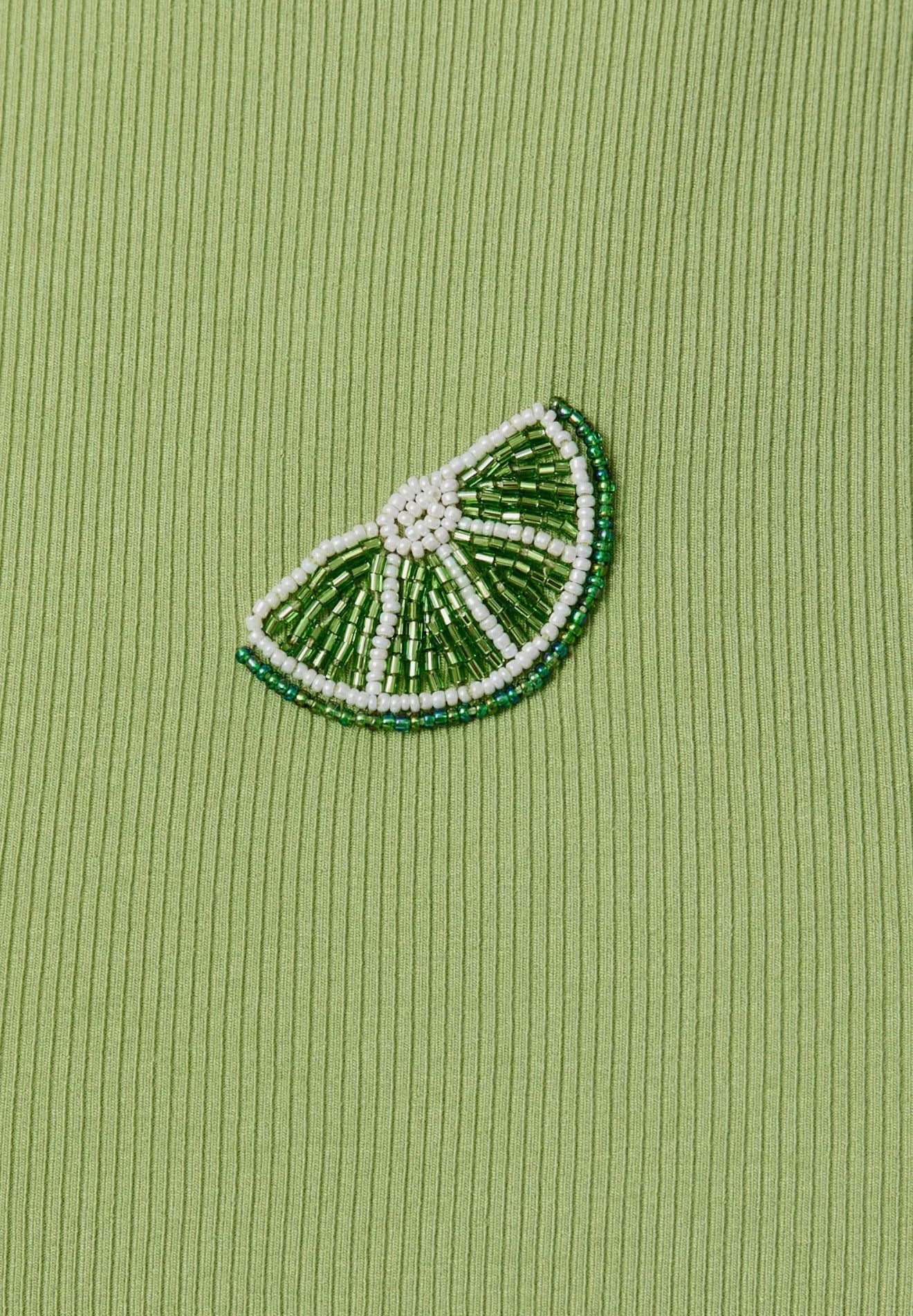 Lime Beaded Tank Top
