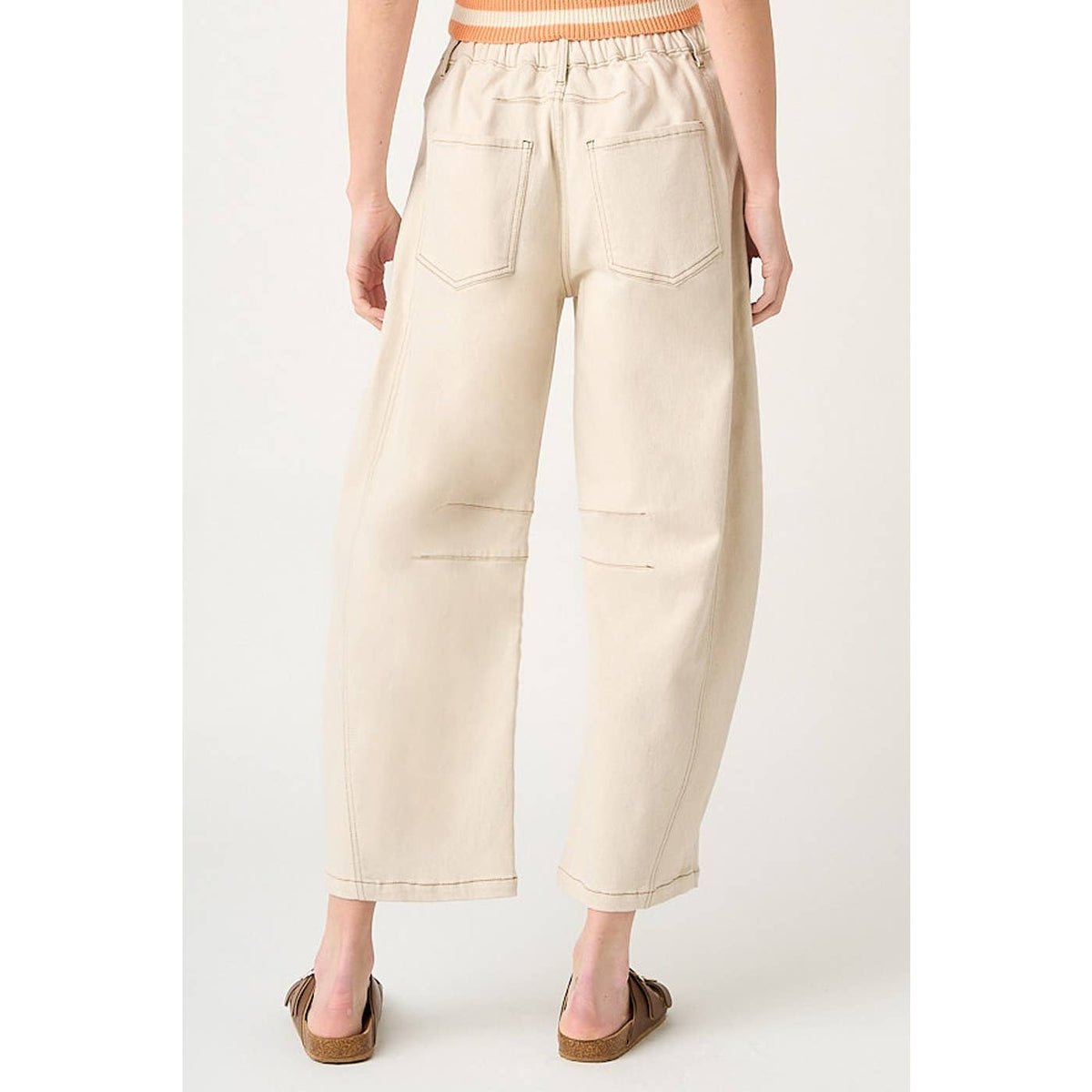 Cream Dream Barrel Jeans