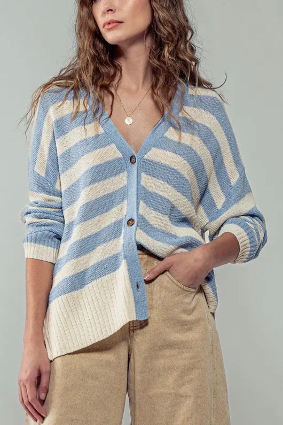 Cozy and Free Stripe Cardigan