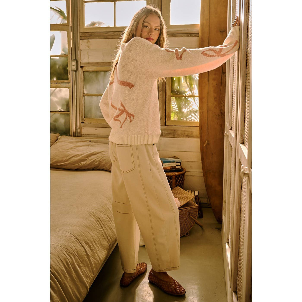 Cream Dream Barrel Jeans