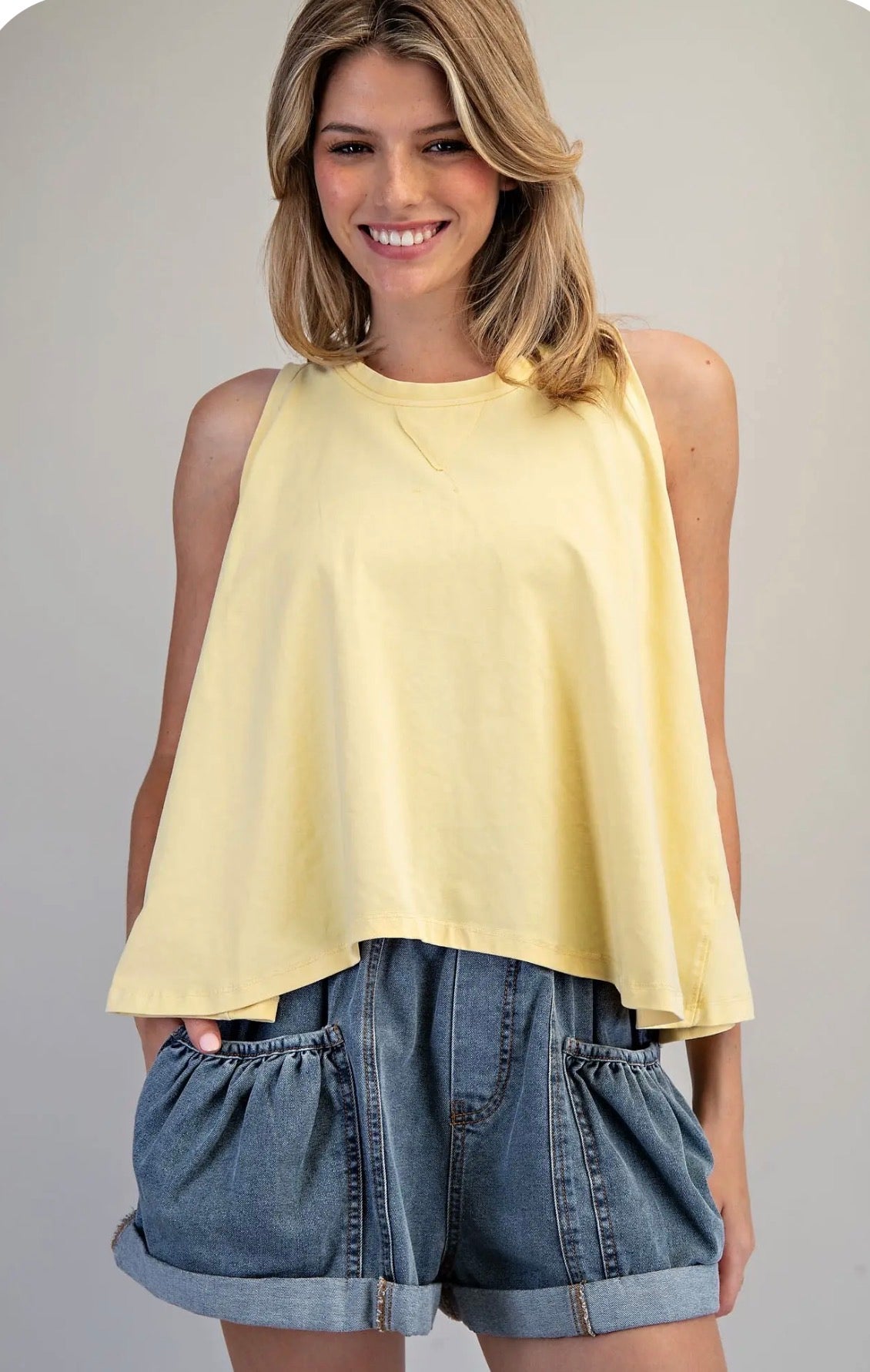 Butter Cream Swing Tank Top