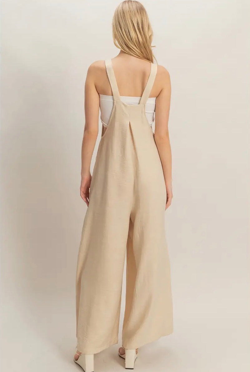 Wide Leg Overall Jumpsuit