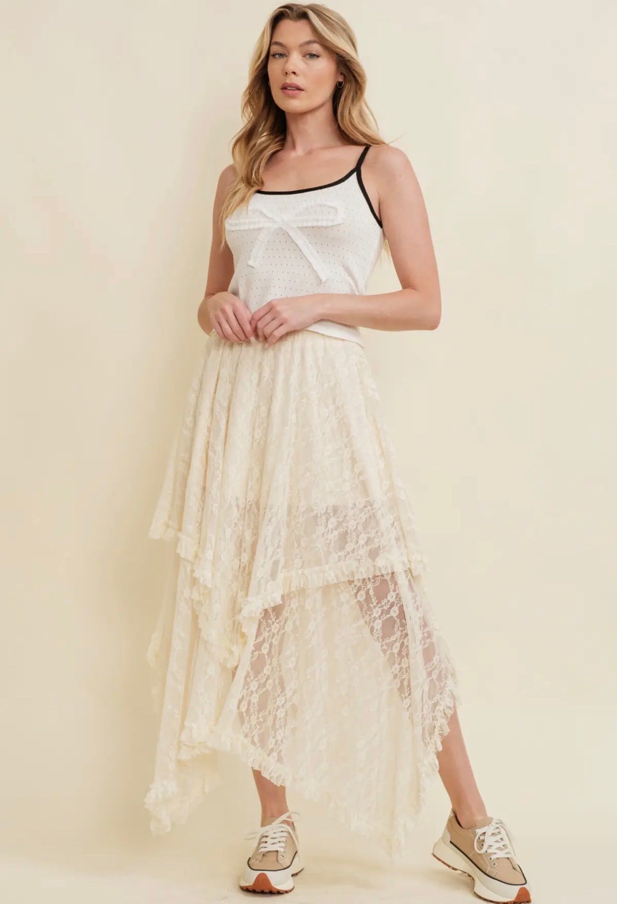 Layered Lace Maxi Skirt