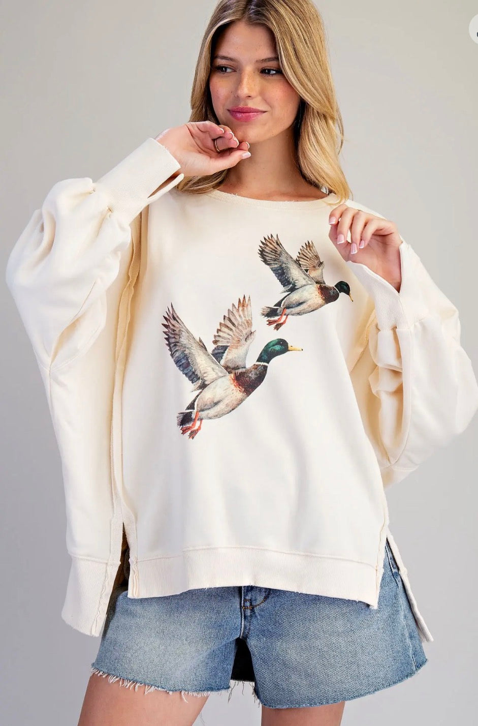 Mallard Stitched Pullover Crewneck