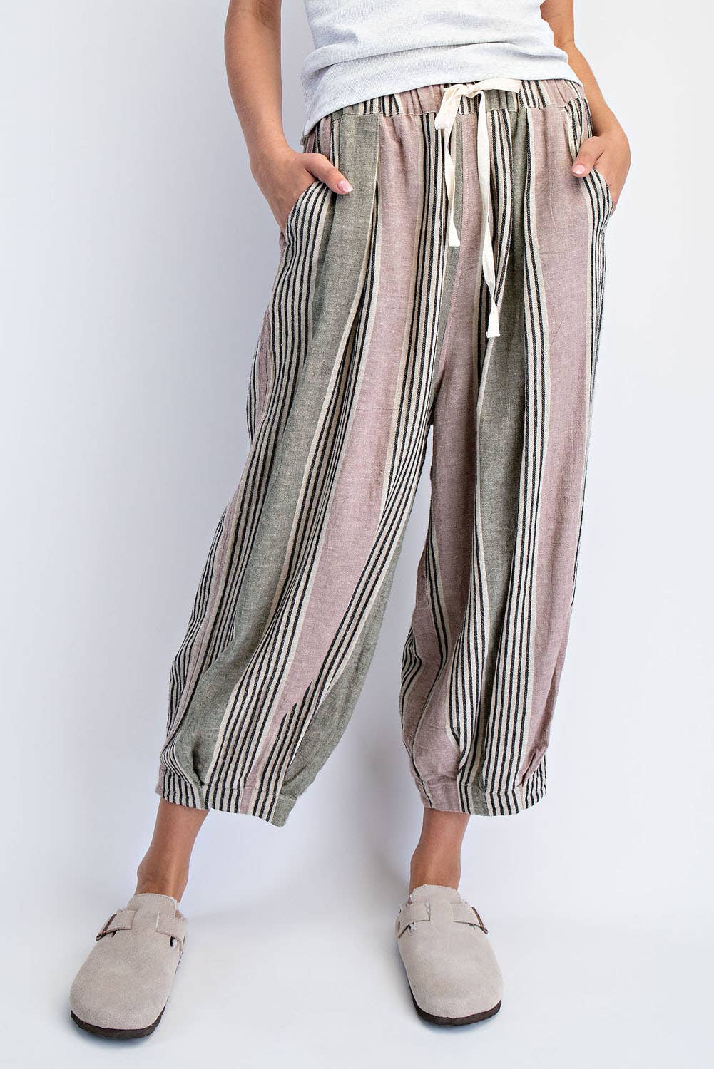 WOMEN'S LINEN-BLEND BALOOM PANTS