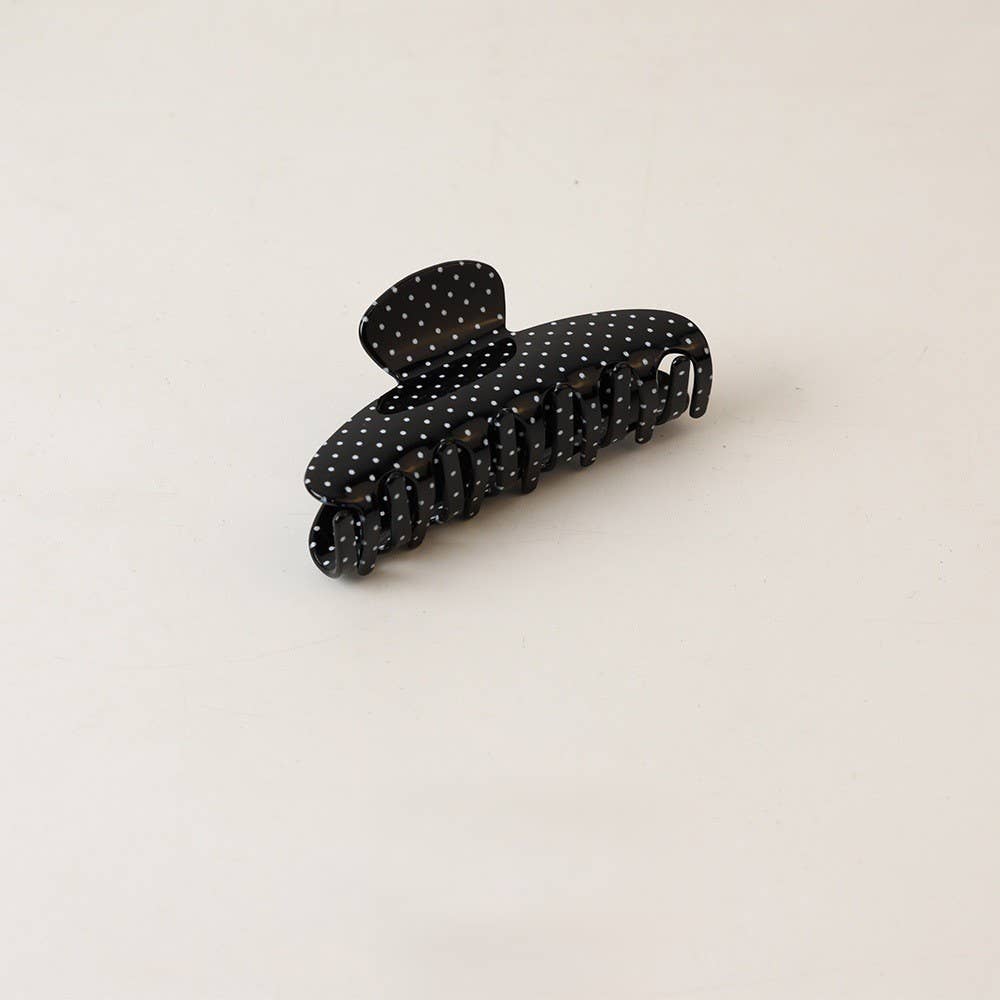 Stylish Polka Dot Half-Moon Arc Hair Claw