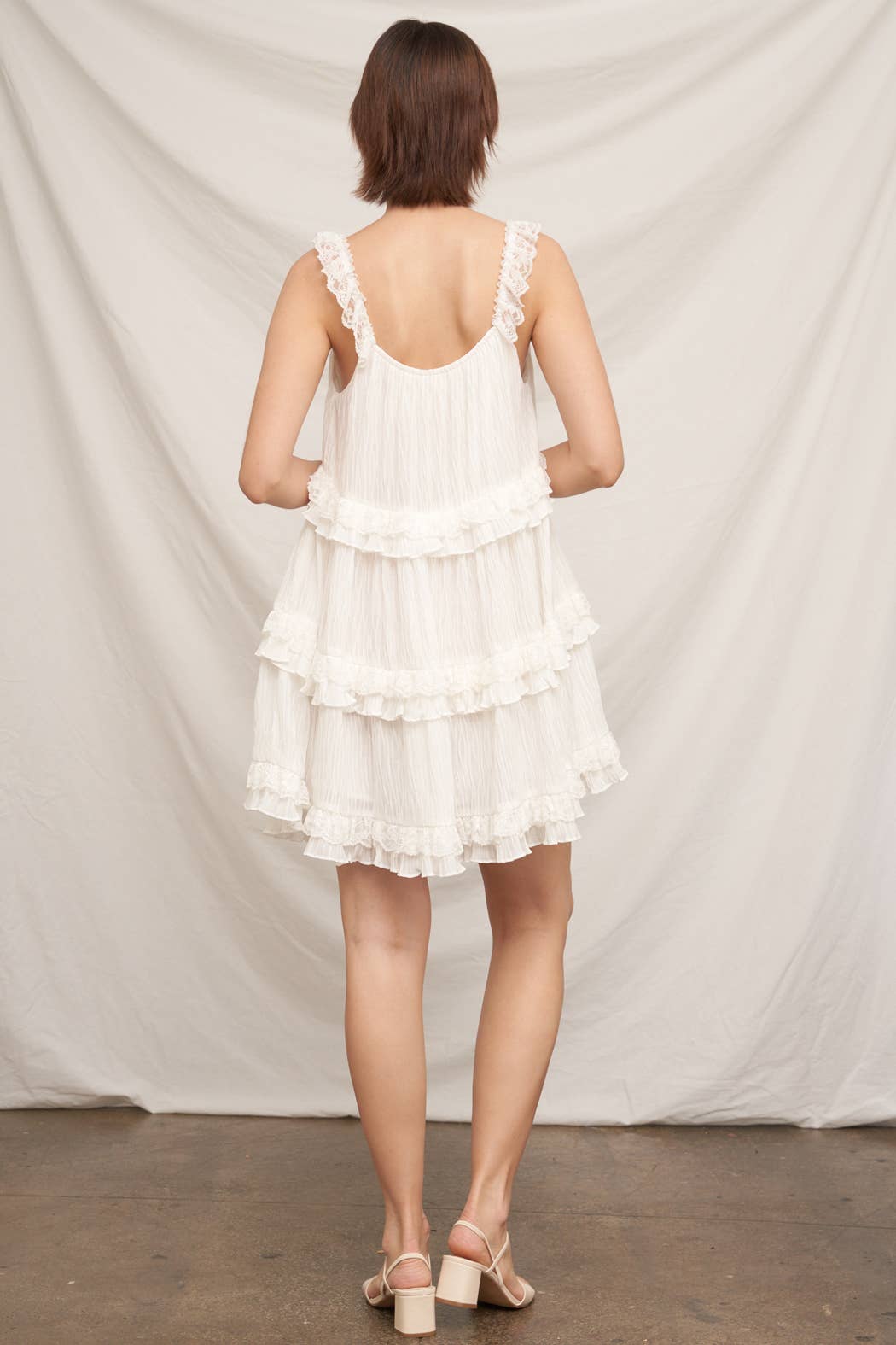 Sleeveless Ruffle Tiered Mini Dress