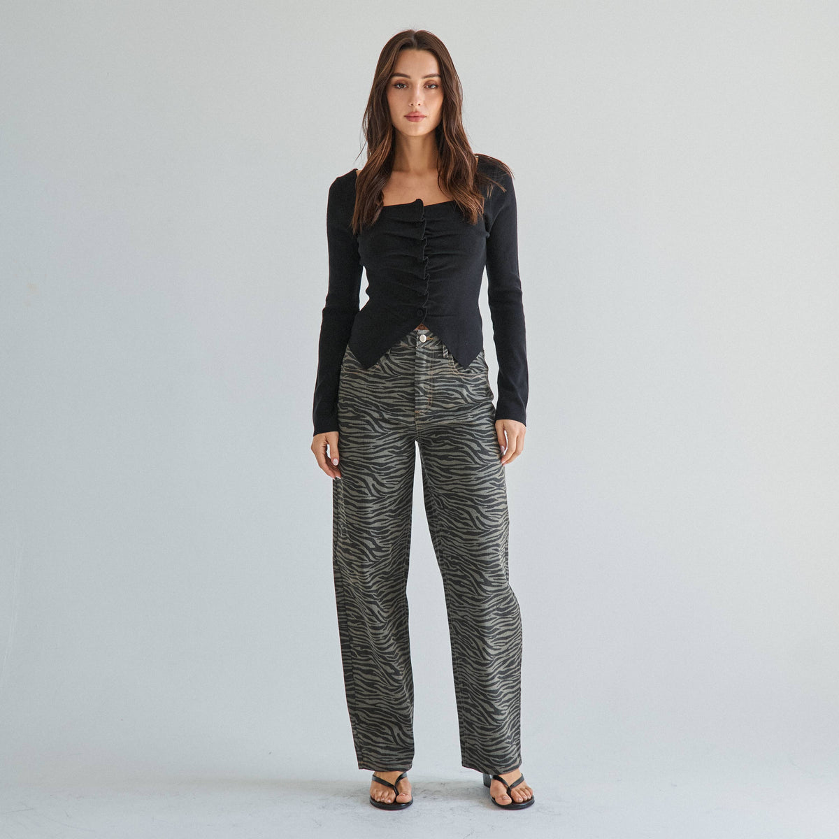 Zannie Zebra Straight Barrel pants