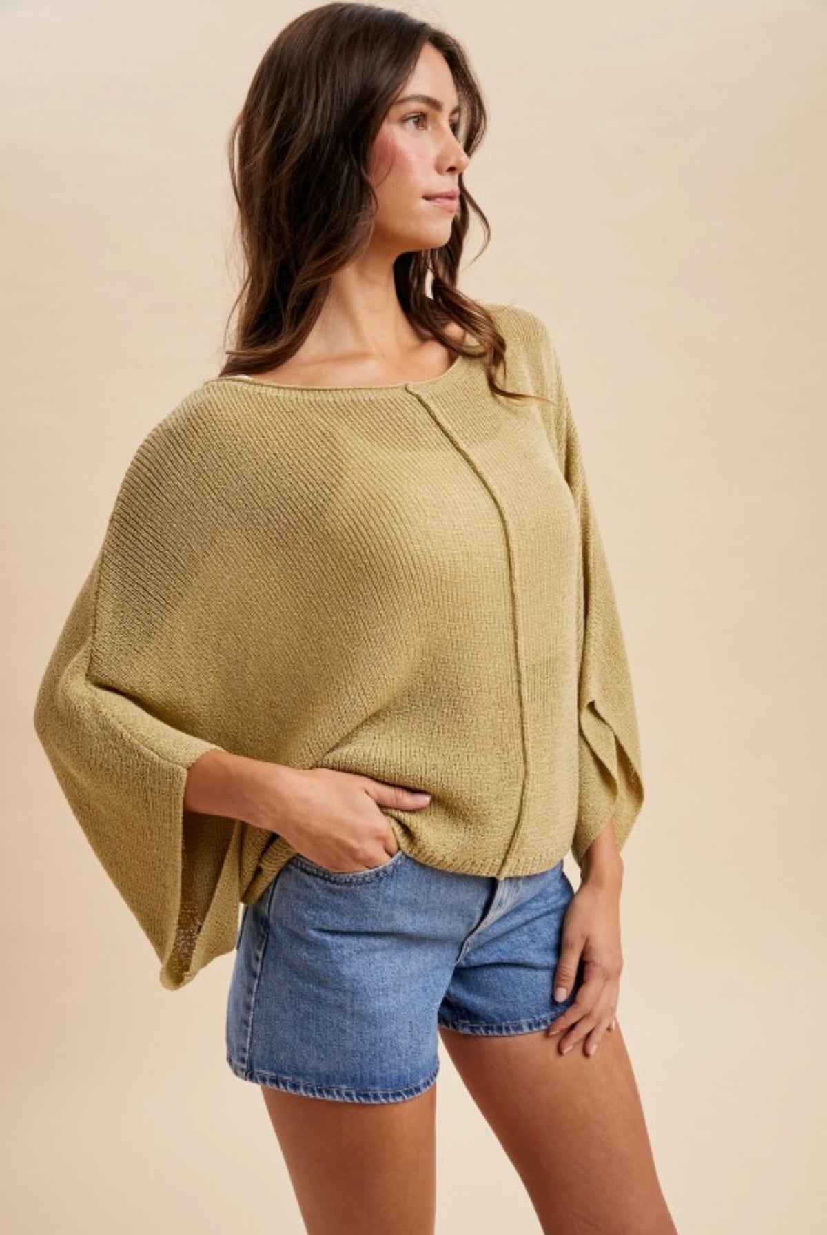 Dolman Sleeve Olive Sweater