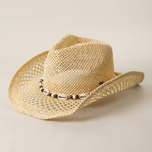 Coastal Paper Straw Cowboy Hat