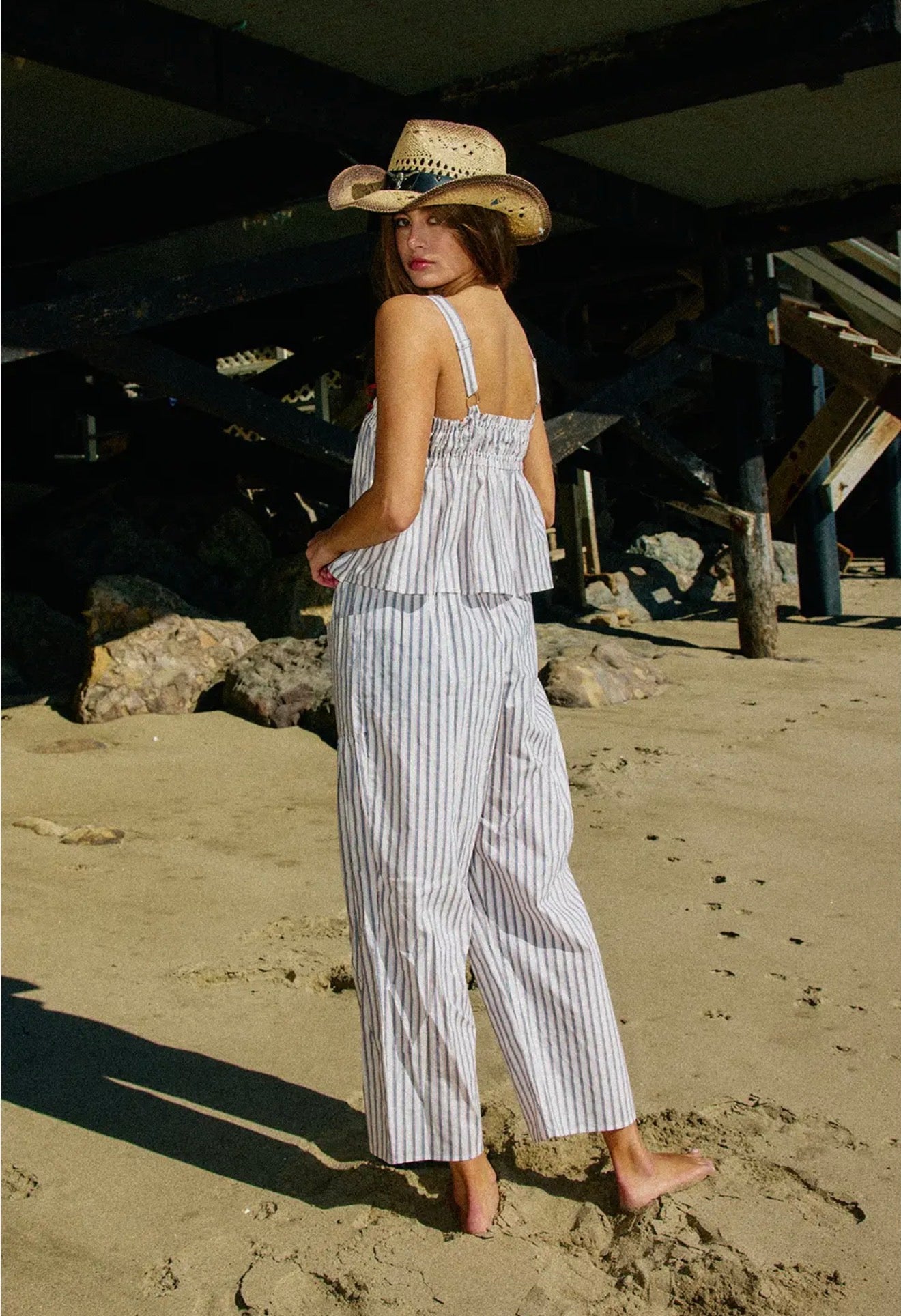 Blue and Red Stripe Pants