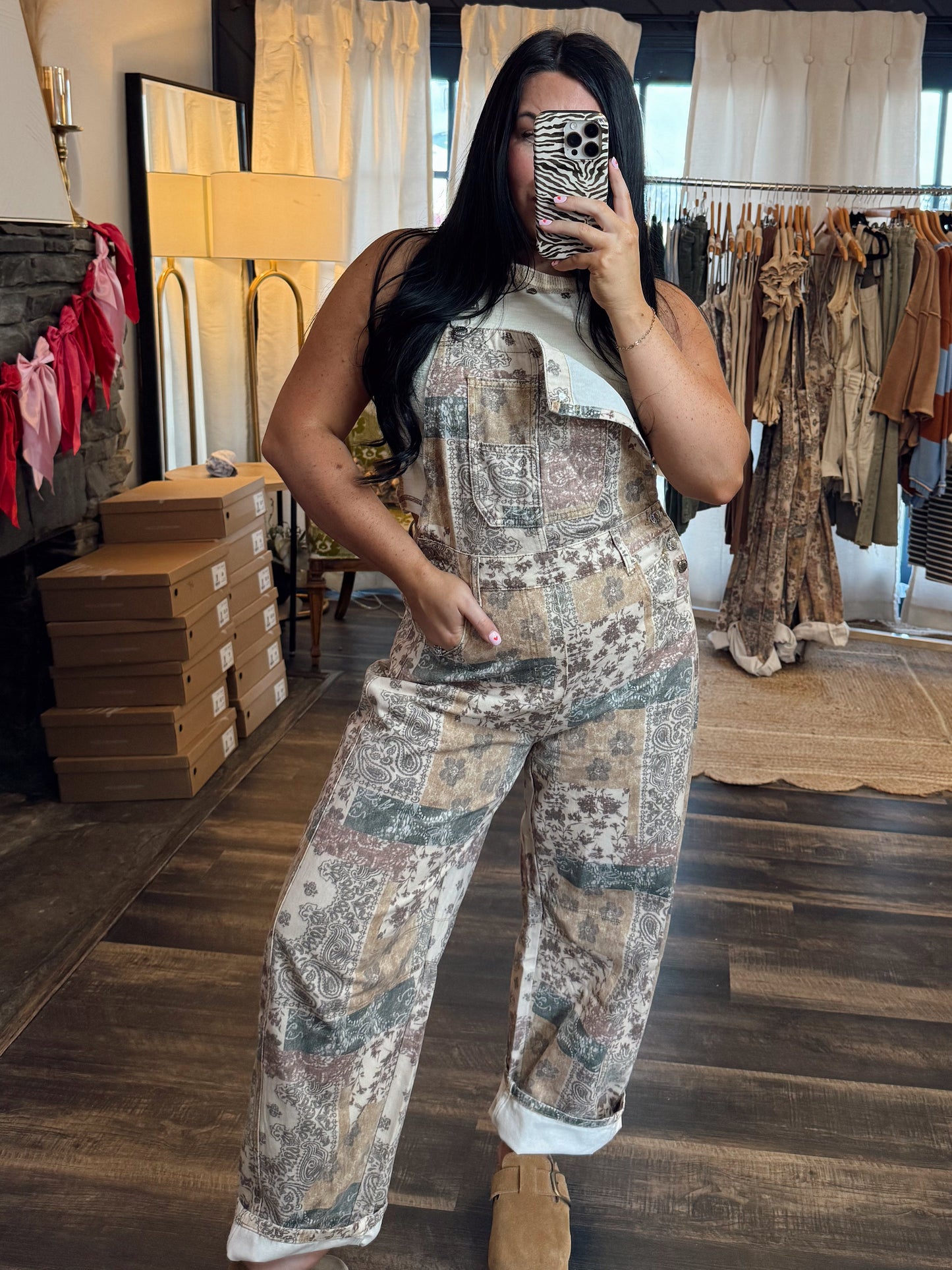 Vintage Boho Denim Overall