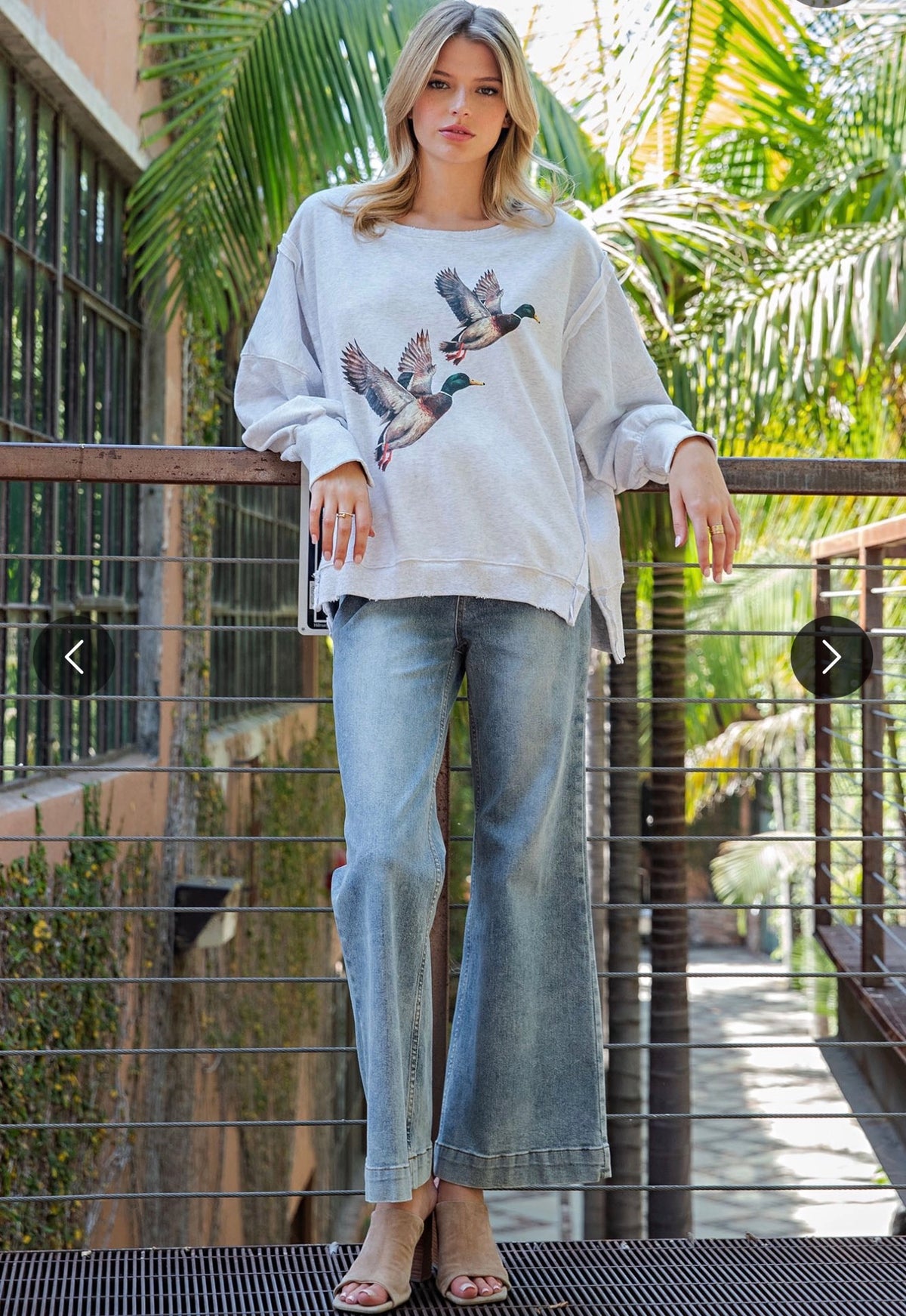 Mallard Duck Pullover Gray