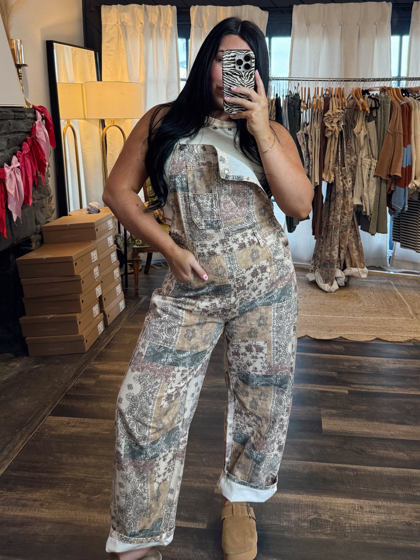 Vintage Boho Denim Overall