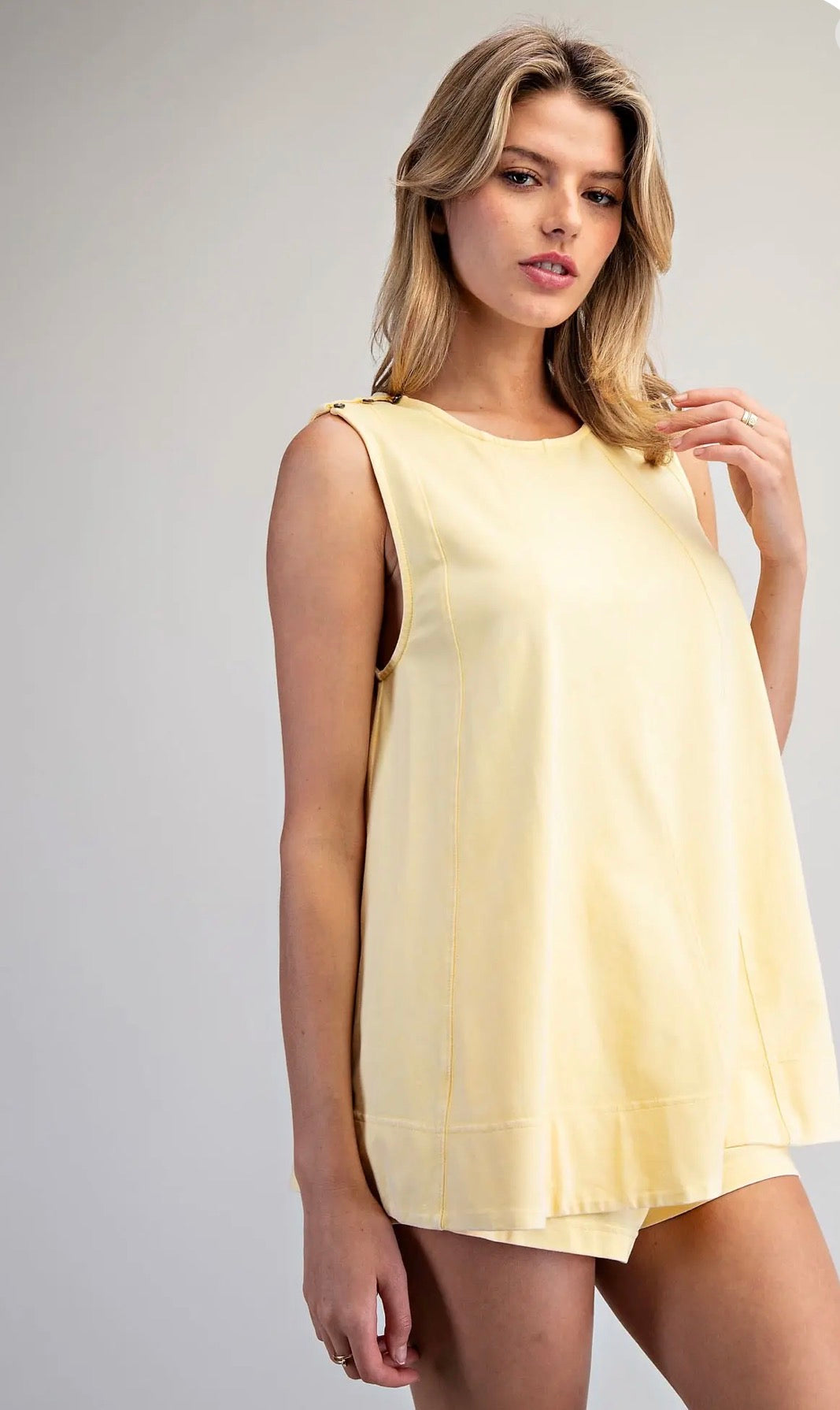 Contrast Stitch Swing Top