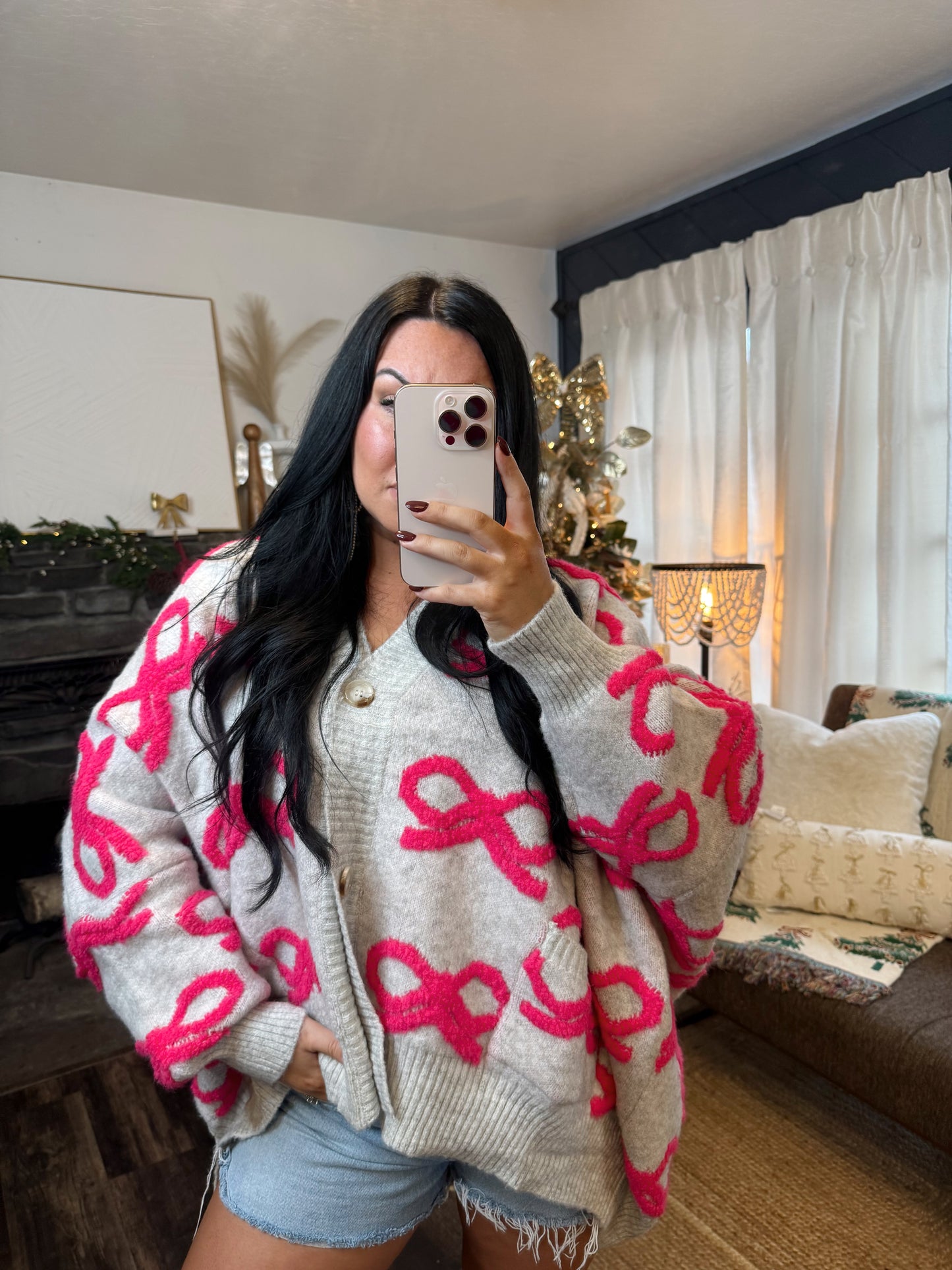 Oversized Ribbon Cardigan