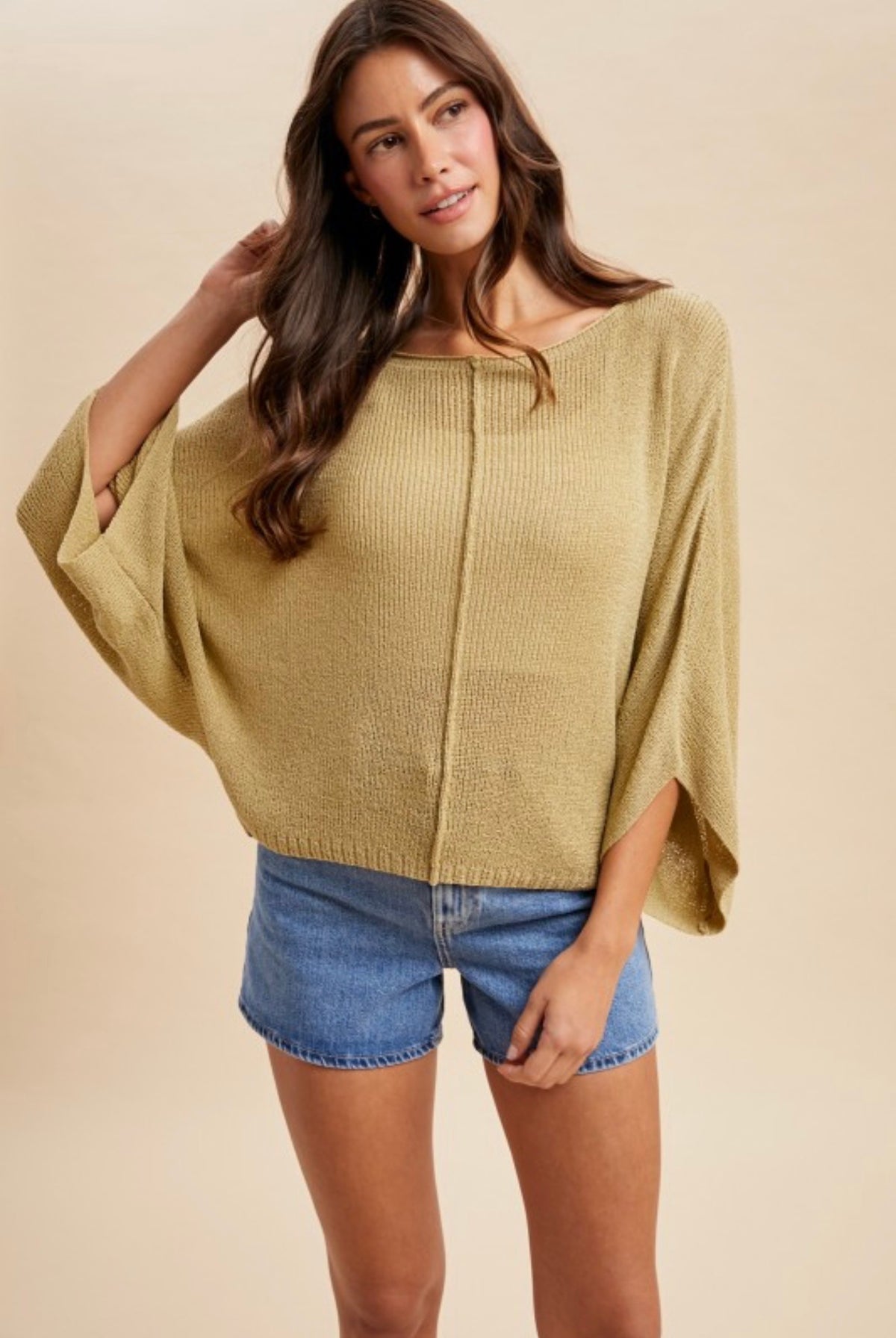 Dolman Sleeve Olive Sweater
