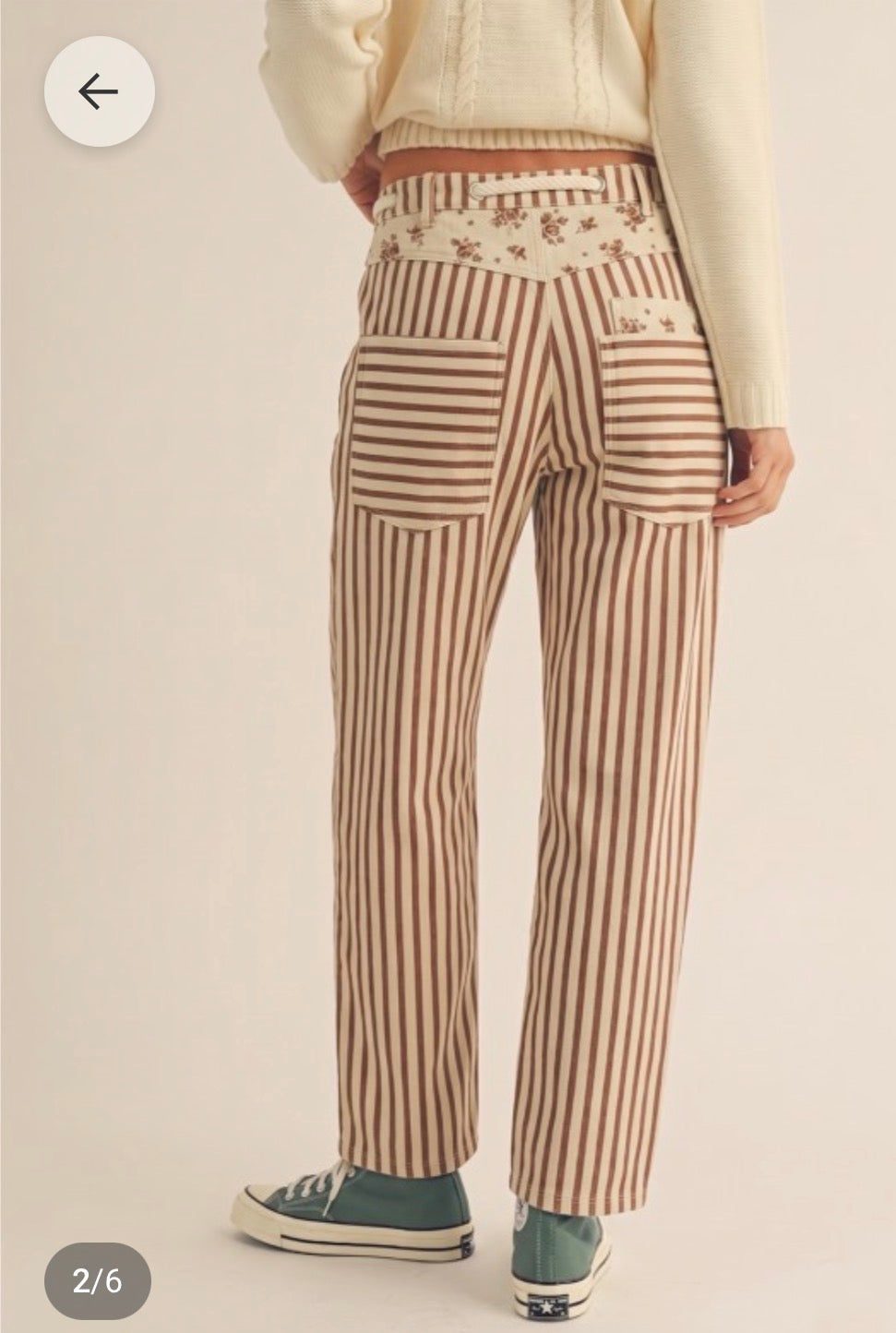 Mocha Stripe Patch Pants