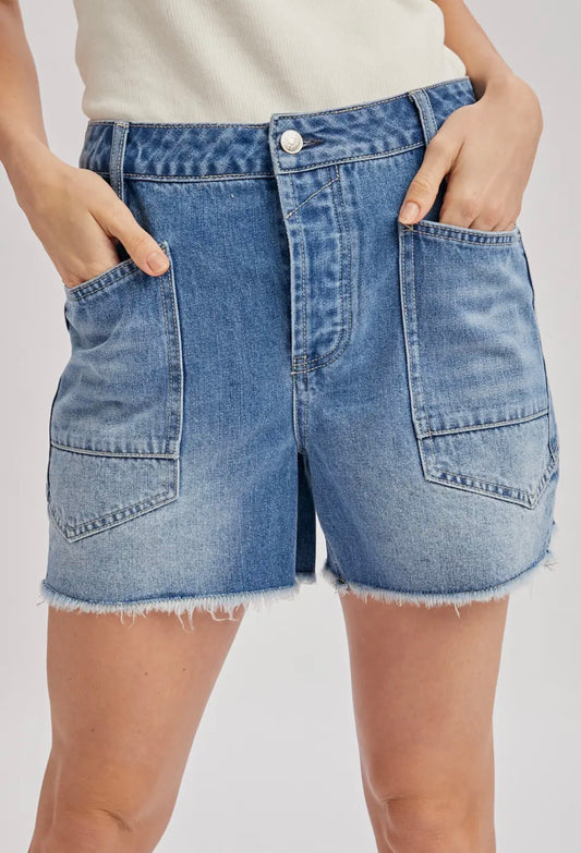 Denim Patch Shorts