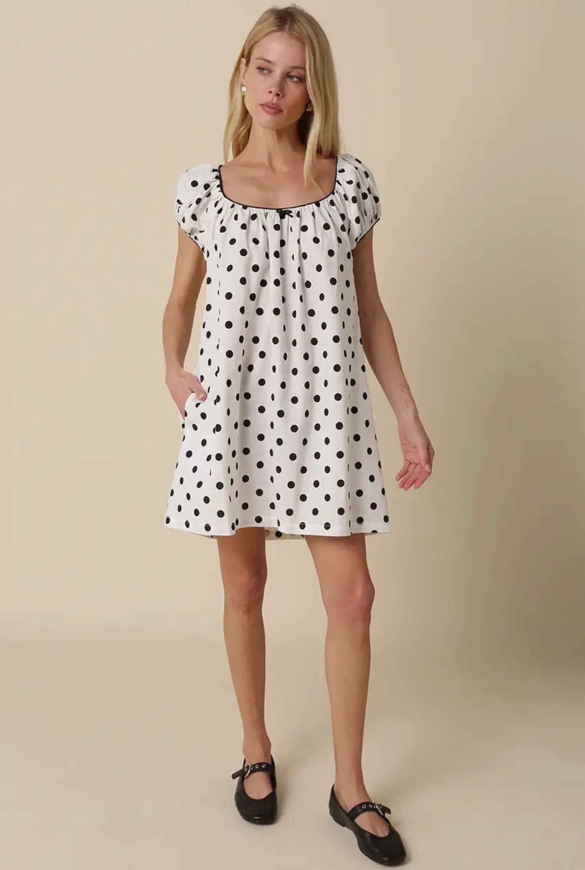 Polka Dot Babydoll Dress