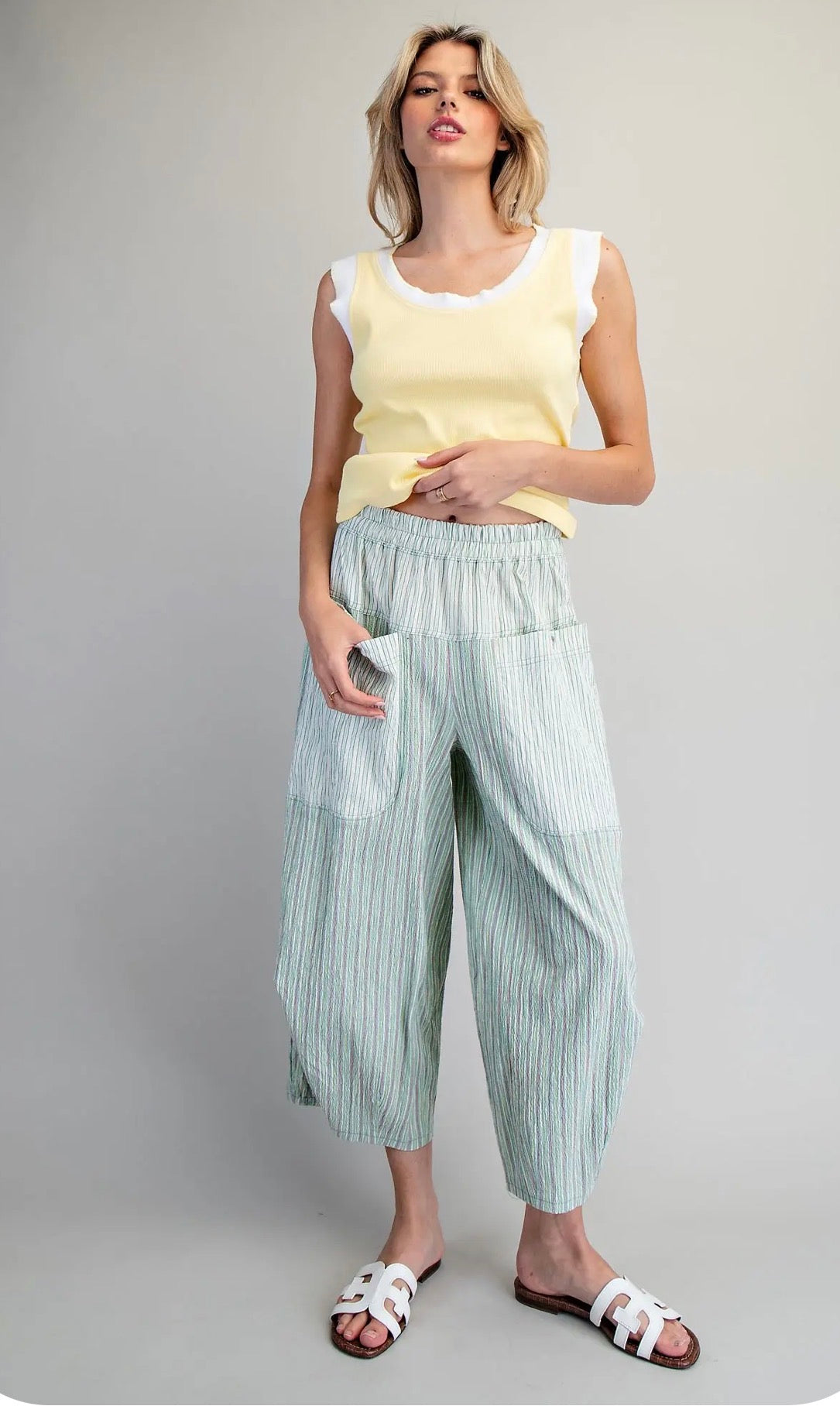 Striped Oversized Patch Pants