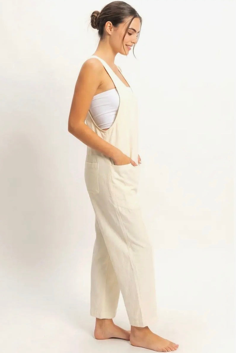 Relaxed Cream Jumpsuit