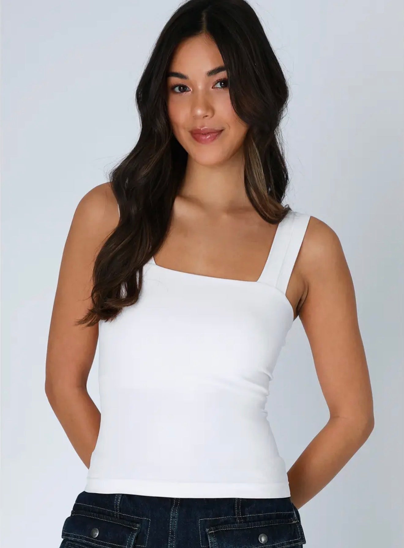 Clean Line Square Neck Tank Top