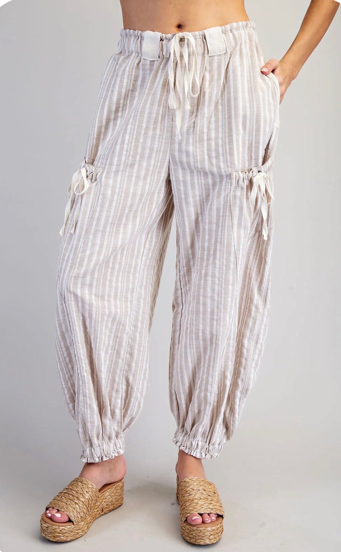 Neutral Stripe Jogger Pants
