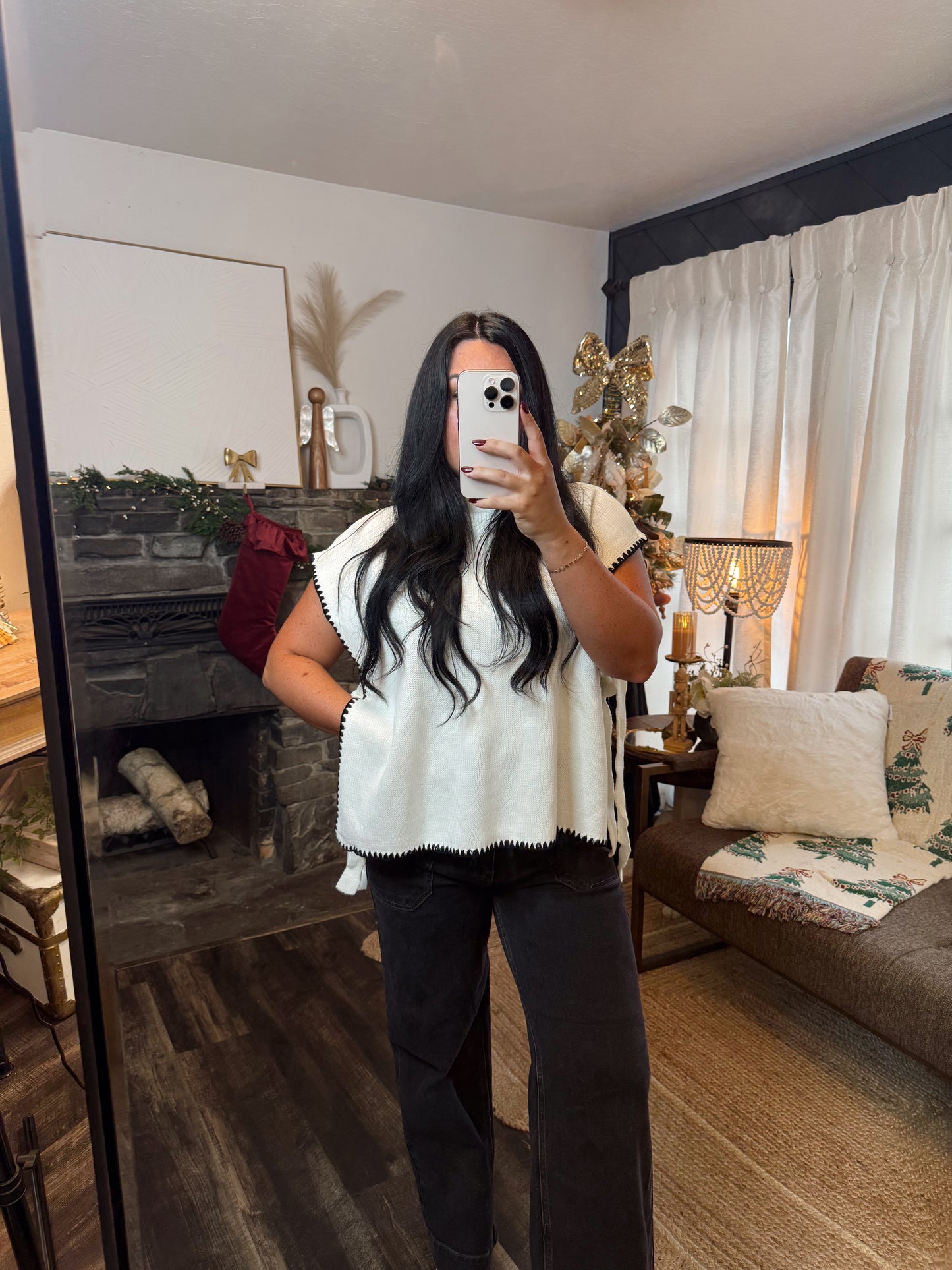 Bow Tie Sleeveless Knit Vest