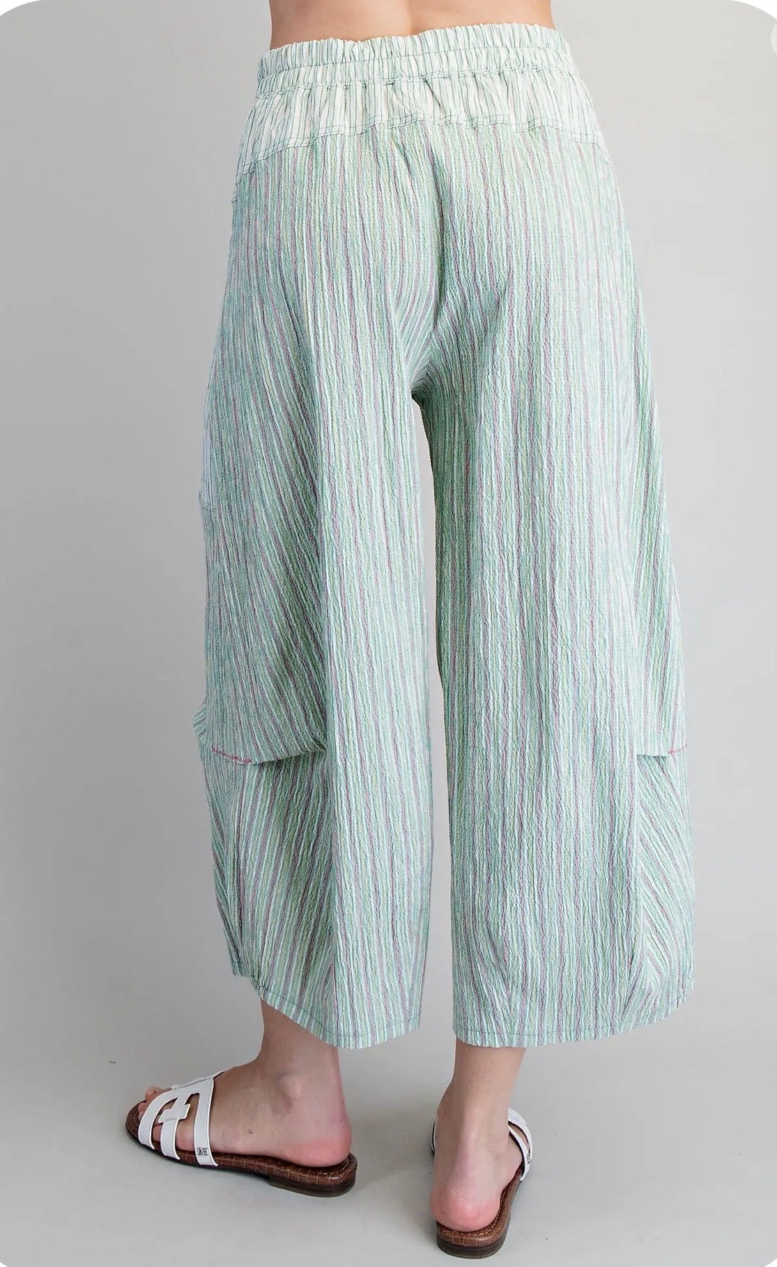 Striped Oversized Patch Pants