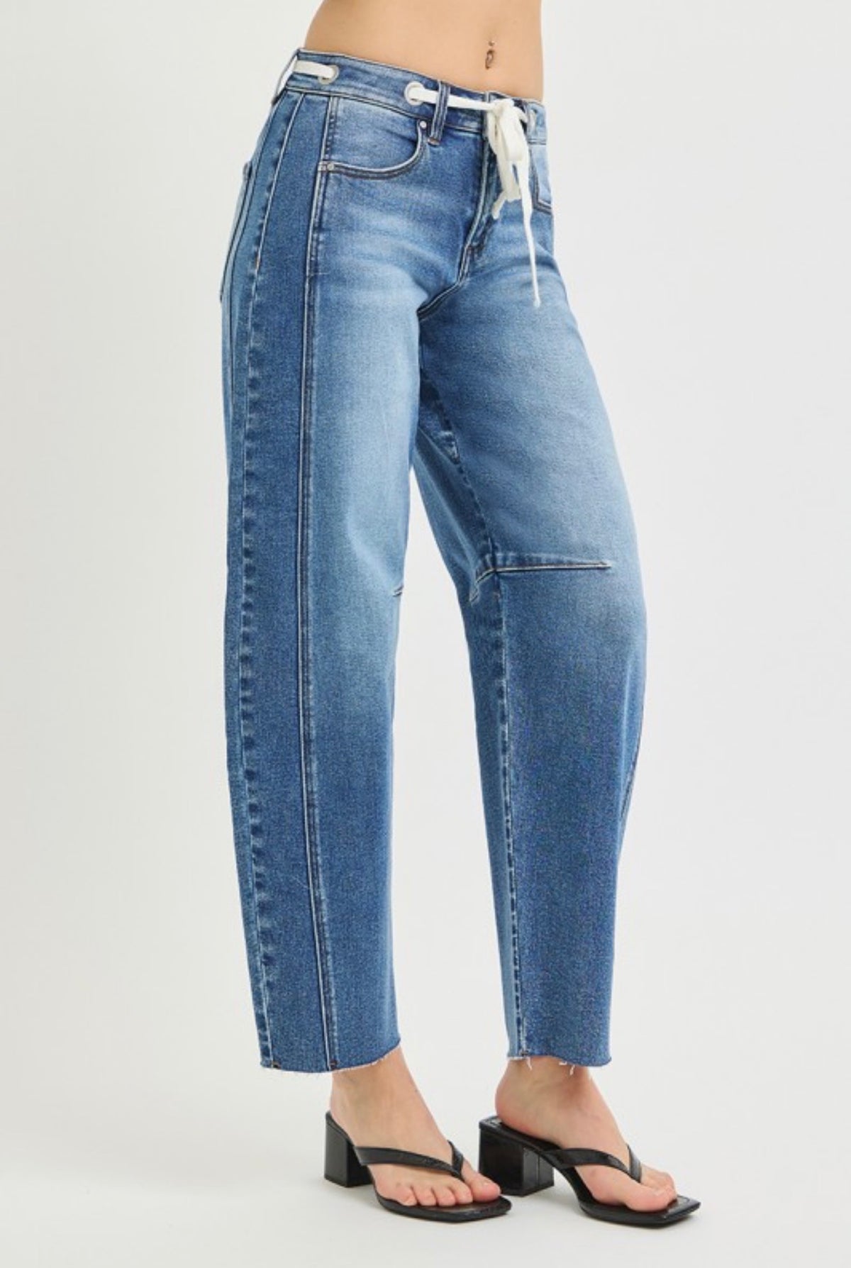 Wren Drawstring Barrel Jean