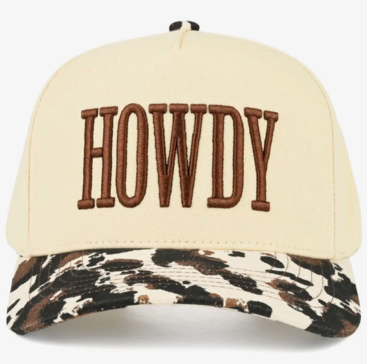 Howdy Cow Print Hat