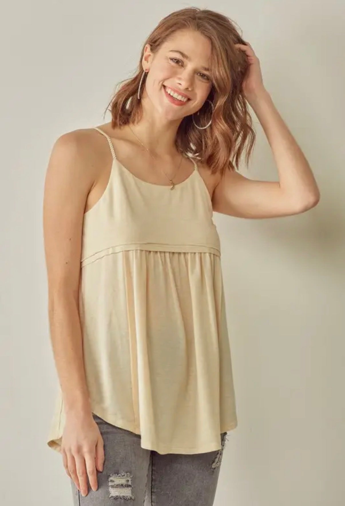 Braided Hem Cami Tank