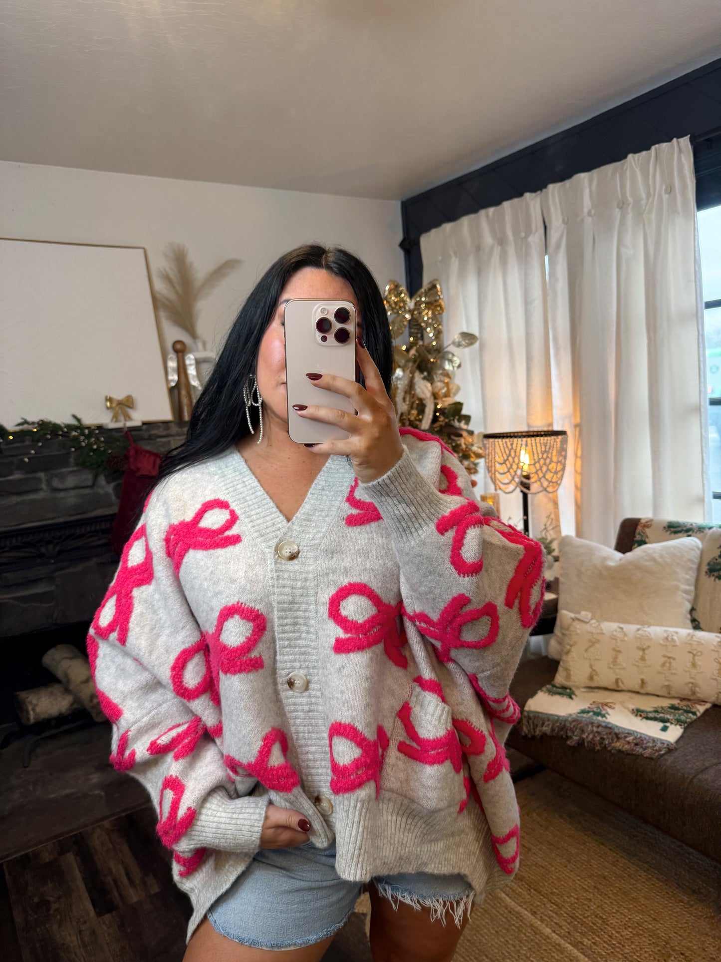 Oversized Ribbon Cardigan