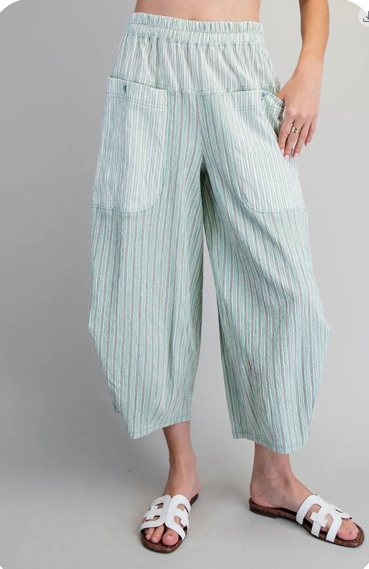 Striped Oversized Patch Pants